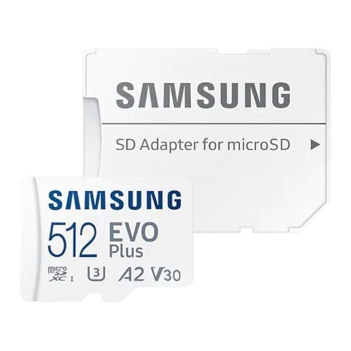 Tarjeta de Memoria Samsung EVO Plus 2021 512GB microSD XC con Adaptador/ Clase 10/ 130MBs