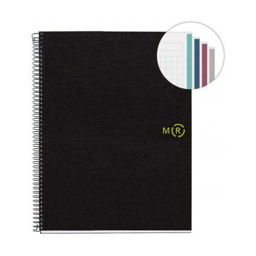 CUADERNO 100% RECICLADO NB-4 A4 120HOJAS TAPAS POLIPROPILENO MIQUELRIUS 6038