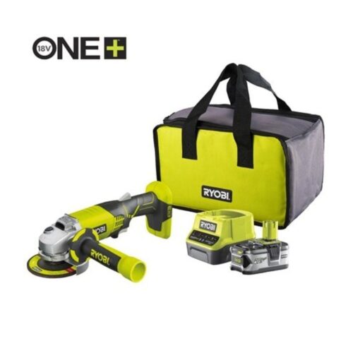 Amoladora Sin Cable Ryobi ONE+ R18AG-140S/ 1 Batería 18V 4.0 Ah/ Cargador 2.0 A/ Bolsa de Transporte