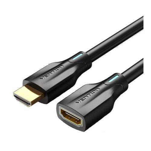 Cable Alargador HDMI 8K Vention AHBBF/ HDMI Macho – HDMI Hembra/ 1m/ Negro