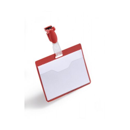 CAJA DE 25 IDENTIFICADORES CON PINZA ROJO 60X90 DURABLE 8106-03