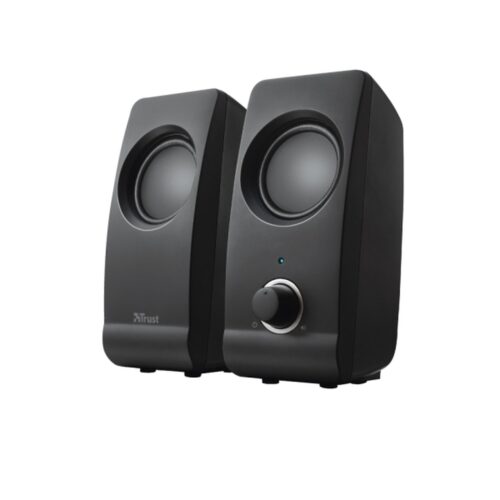 Trust – Altavoces 2.0 Remo Speaker SET 8W RMS – Alimentados por USB – Control Volumen – Negro