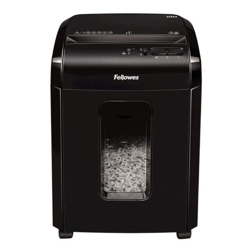 Destructora Fellowes 10M/ Corte en Partículas de 2 x 12mm/ Negra