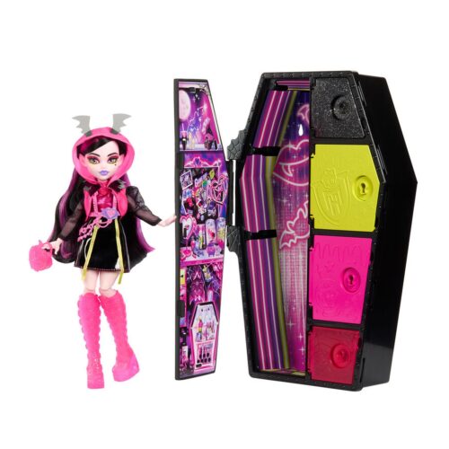 Muñeca Draculaura Skullmate Secrets Neon Frights Monster High 25cm