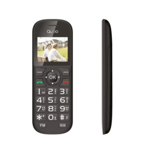 Teléfono Móvil Qubo D-1803 para Personas Mayores/ Negro