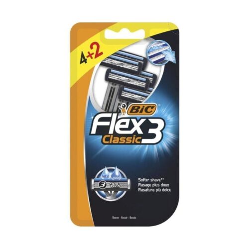 Cuchilla de Afeitar Bic Flex3 Classic/ 6 uds