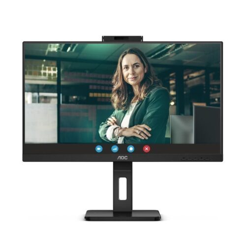 Monitor Profesional AOC 24P3CW 23.8″/ Full HD/ Webcam/ Multimedia/ Regulable en altura/ Negro