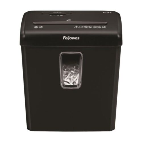 Destructora Fellowes P-30C/ Corte en Partículas de 4 x 34mm/ Negra