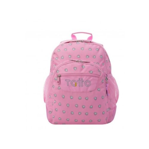 MOCHILA INFANTIL ROSA CORAZONES BOLSILLOS MA04ECO029-2120N-7IU TOTTO