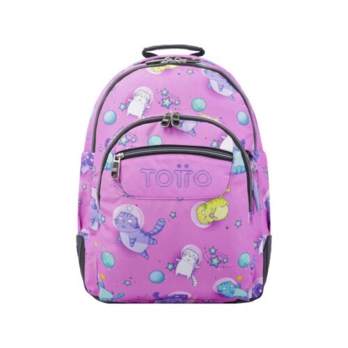 MOCHILA ESCOLAR GATOS ASTRONAUTAS TOTTO MA04ECO029-2310N-9I9