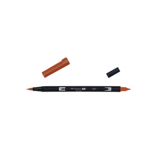 ROTULADOR DOBLE PUNTA PINCEL COLOR BURNT SIENNA TOMBOW ABT-947