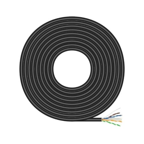 Bobina de Cable RJ45 para Exteriores UTP AWG23 Aisens A135-0675 Cat.6/ 100m/ Impermeable/ Negro