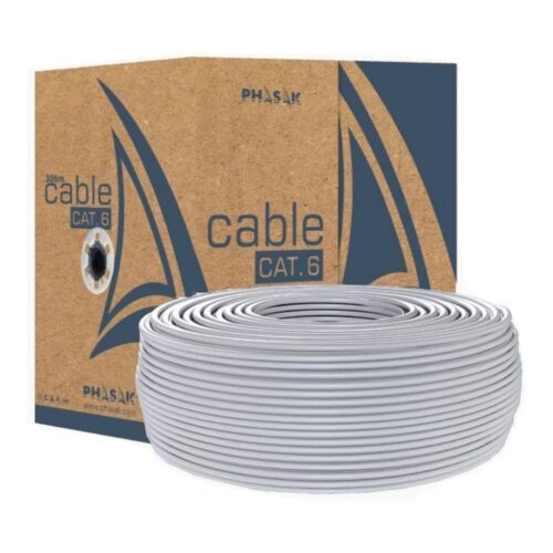 Bobina de Cable RJ45 UTP Phasak PHR 6100 Cat.6/ 100m