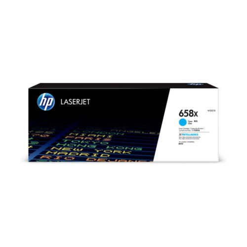 HP Cartucho de tóner Original LaserJet 658X cian de alta capacidad