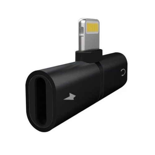 Splitter Carga y Música Myway Lightning Macho – USB Macho/ Negro