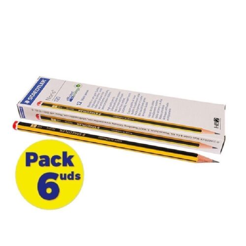 Lápices de Grafito Staedtler Noris 120-2/ HB/ 6 cajas de 12 unidades