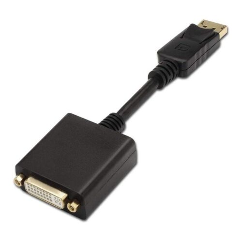 Cable Conversor Aisens A125-0133/ DisplayPort Macho – DVI Hembra/ 15cm/ Negro