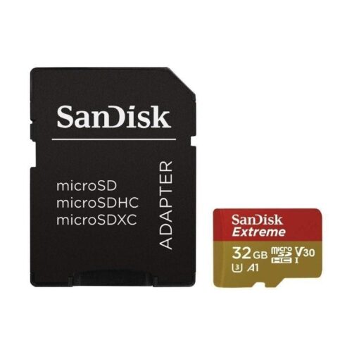 Tarjeta de Memoria SanDisk Extreme 32GB microSD HC UHS-I con Adaptador/ Clase 10/ 100MBs