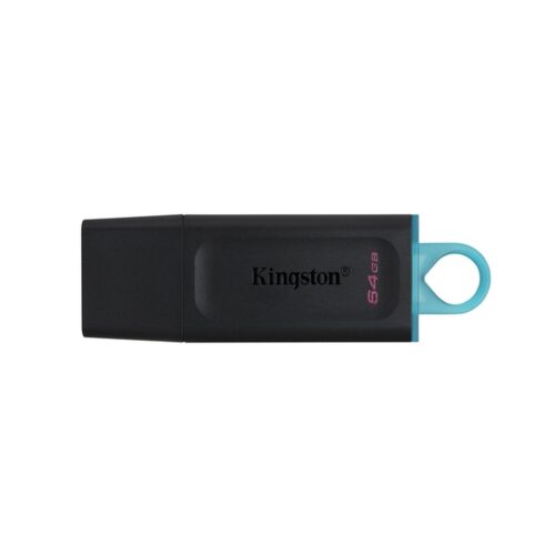 Kingston – Exodia Memoria USB 64GB – USB 3.2 Gen 1 – Con Tapa – Enganche para Llavero – Color Negro